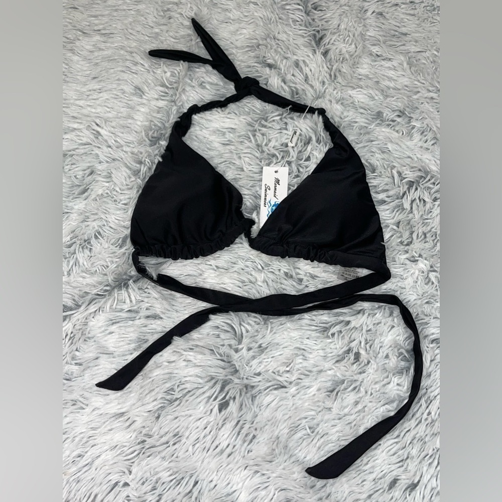 Mermaid Swimwear Black swim top size small 4/6
